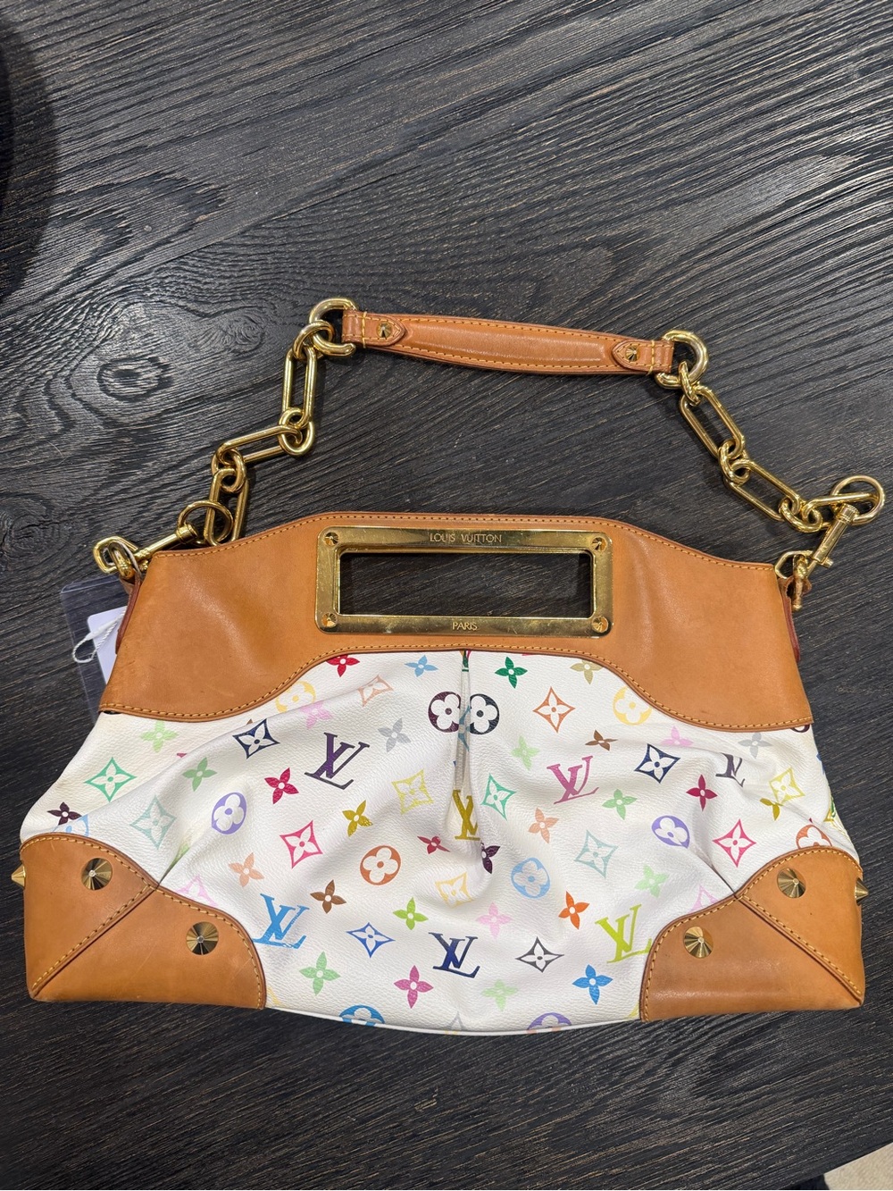 Louis Vuitton Monogram Multicolor Judy GM White